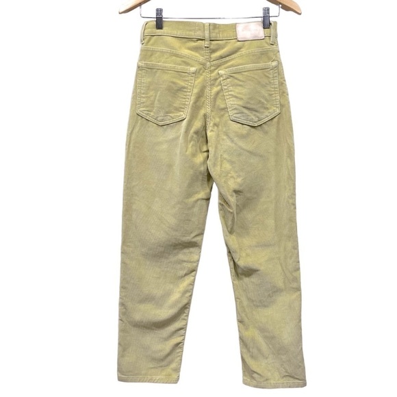 Everlane Yellow baby corduroy cheeky crop pants size 24 - Picture 4 of 12